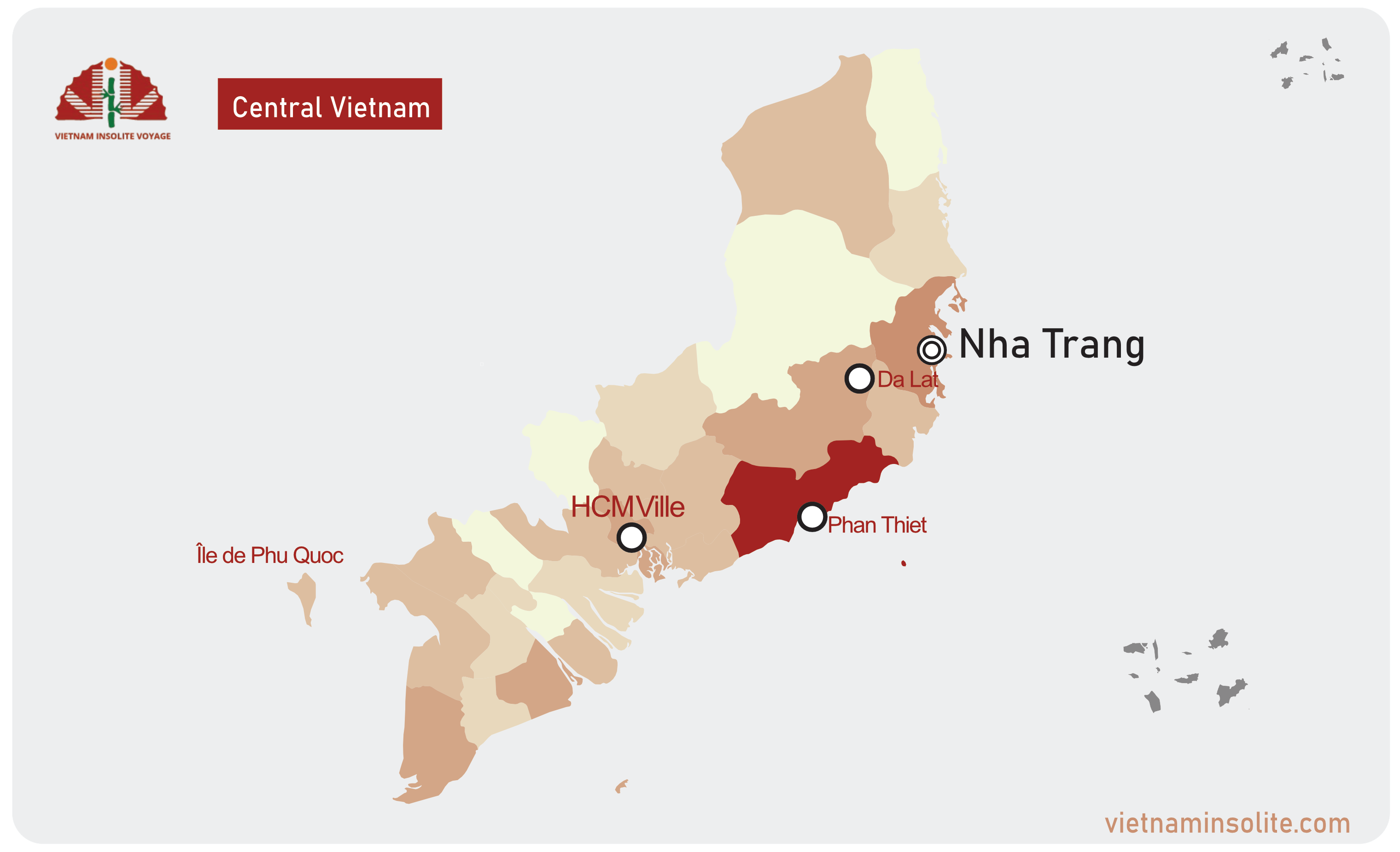 Position de Nha Trang sur carte Vietnam